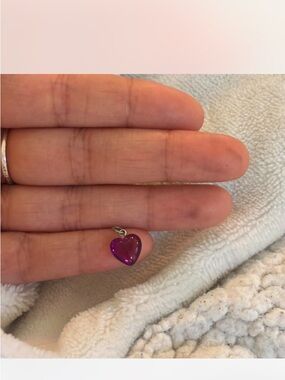 Purple Heart Charm Pendant - Women Jewelry